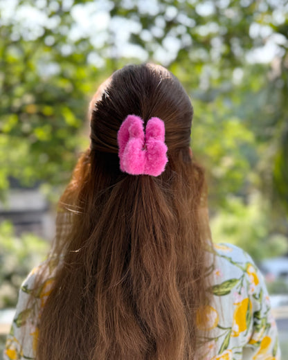 PINK HEART HAIR CLAW