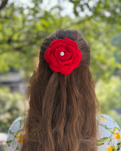 ROSE CROCHET BOW