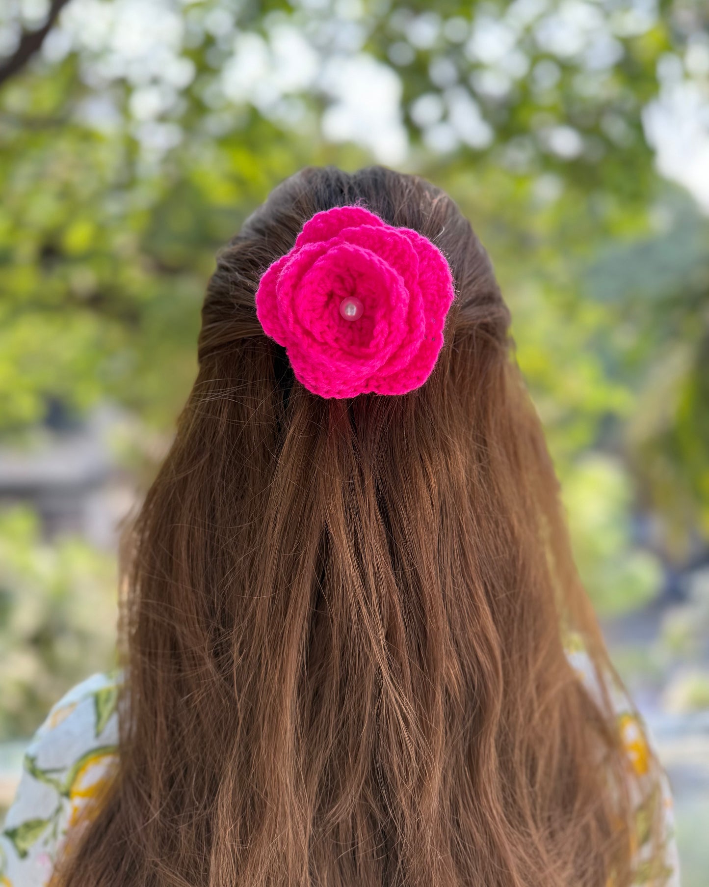 PEONY CROCHET BOW