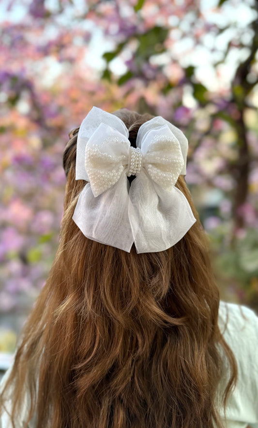 PEONY PIGTAIL BOW