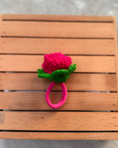 PINK GUAVA CROCHET SCRUNCHIE