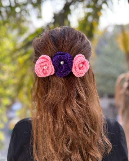 ORCHID CROCHET BOW