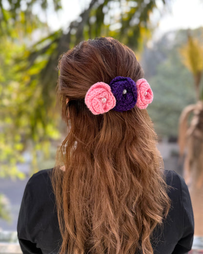 ORCHID CROCHET BOW