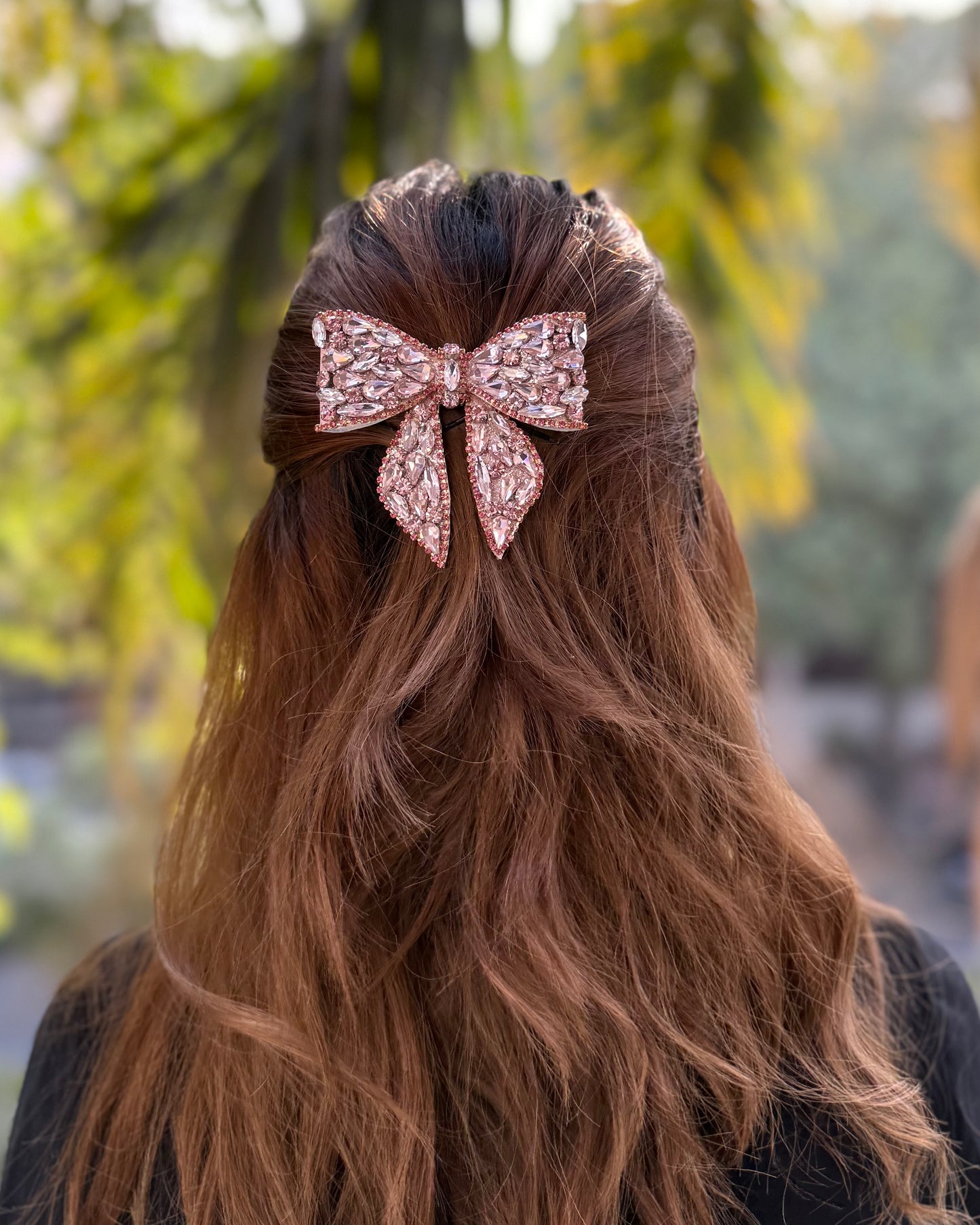 ROSEGOLD ARROW BEJEWELLED BOW