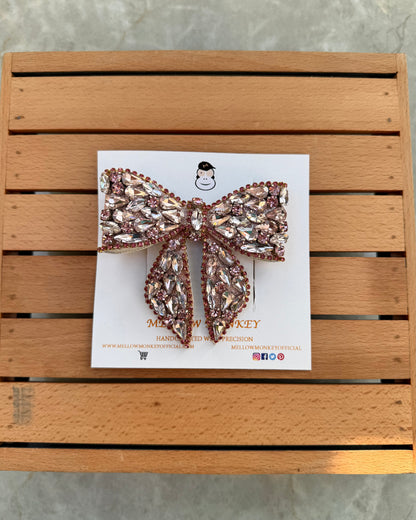ROSEGOLD ARROW BEJEWELLED BOW