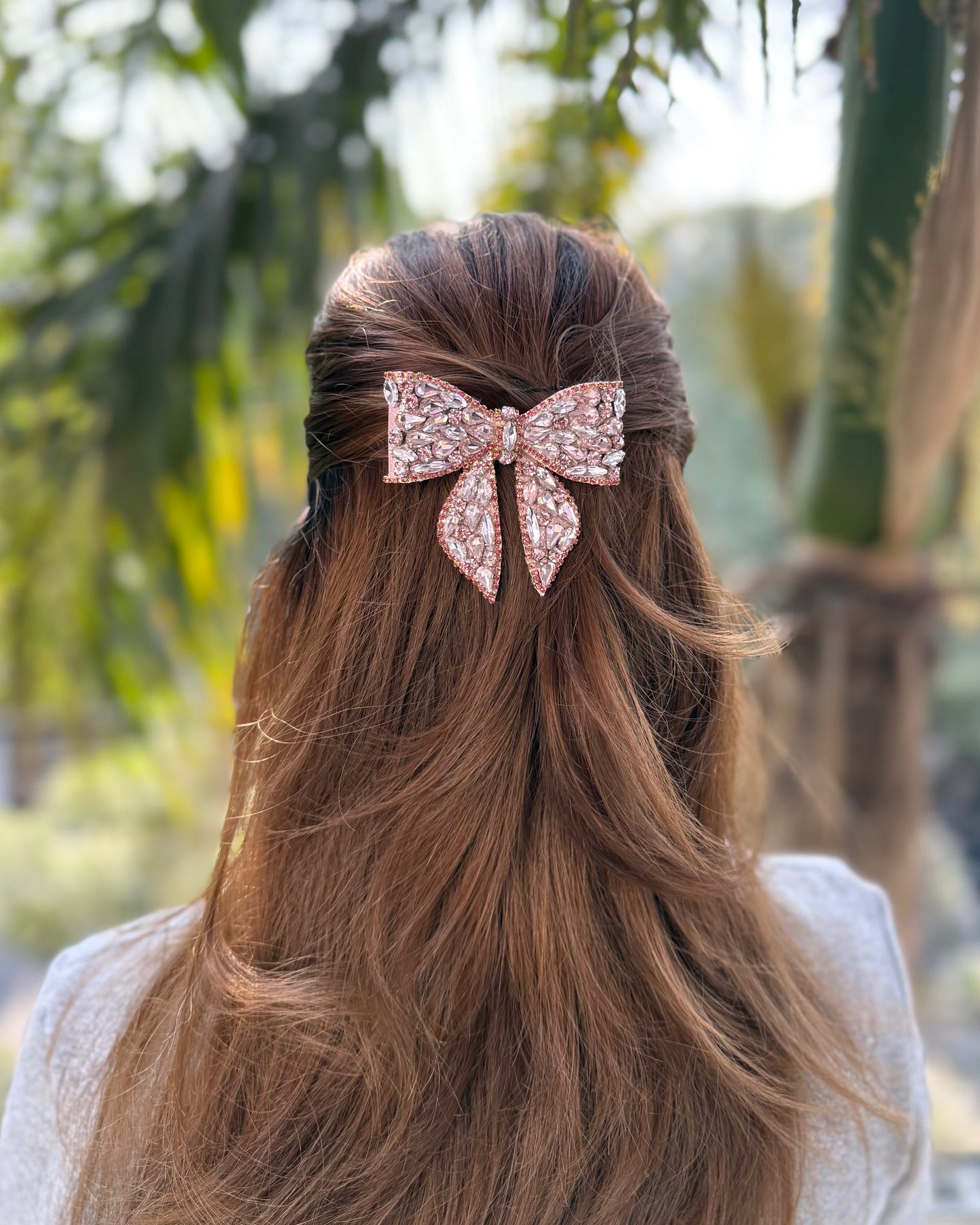 ROSEGOLD ARROW BEJEWELLED BOW