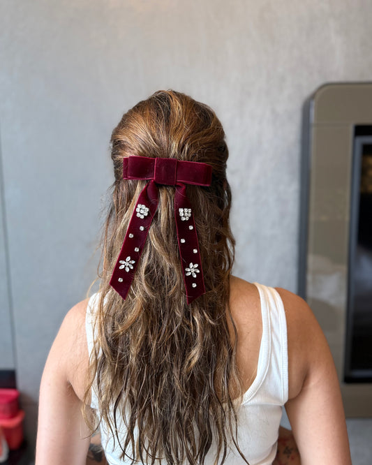 MULBERRY PIGTAIL BOW