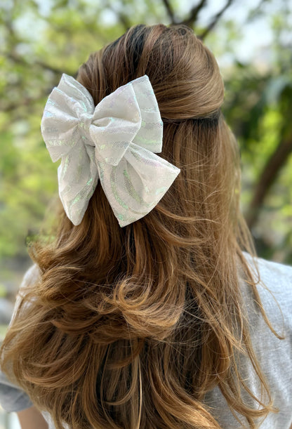 COTTON CANDY PIGTAIL BOW