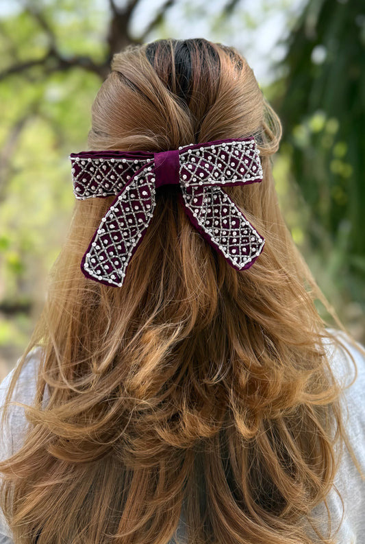 GENTIAN PIGTAIL BOW