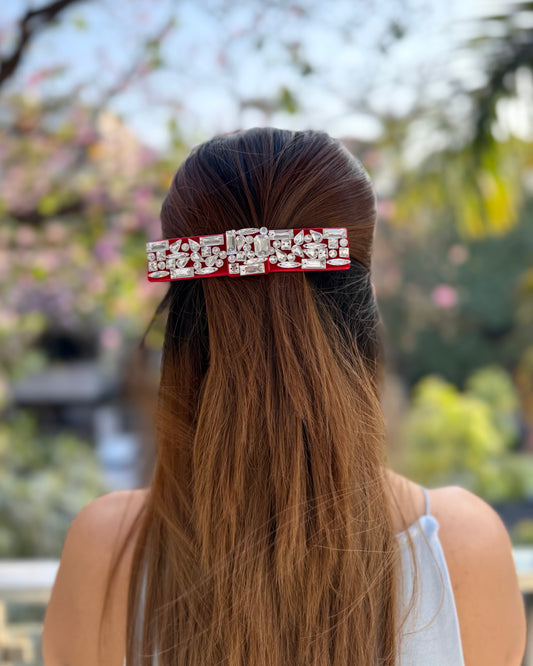RUBY ECLAT BEJEWELLED BOW