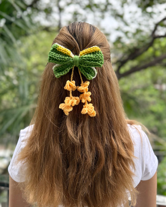 GLADIOLUS CROCHET BOW