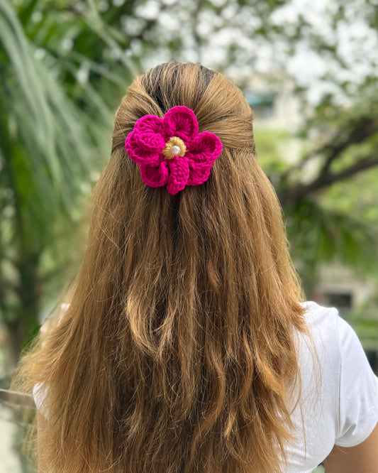 ROSE CROCHET BOW