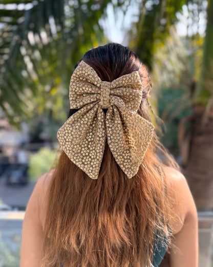 ROYAL GOLD BEJEWELLED BOW