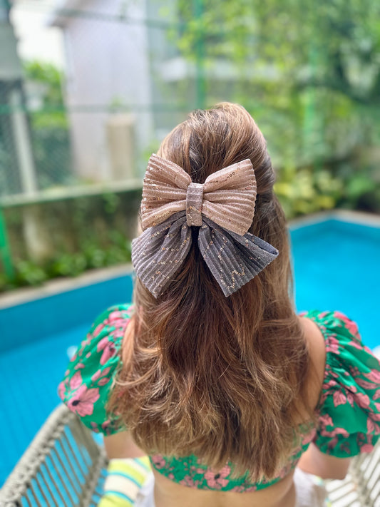 SAPPHIRE PIGTAIL BOW