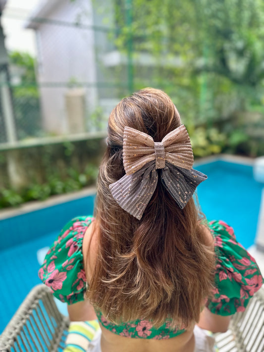 SAPPHIRE PIGTAIL BOW