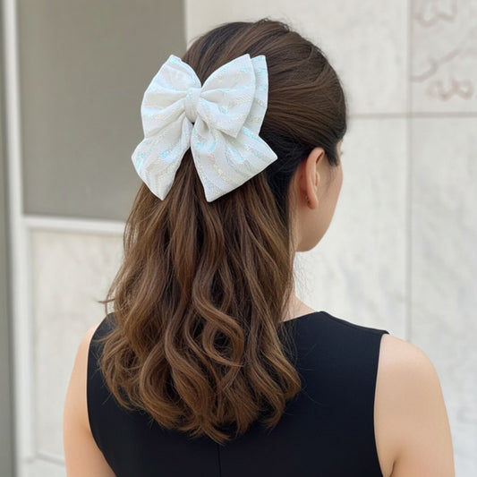 COTTON CANDY PIGTAIL BOW