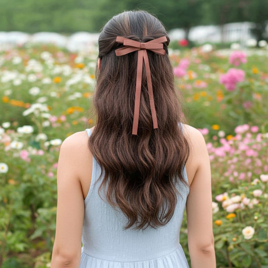 MOCHA PIGTAIL BOW