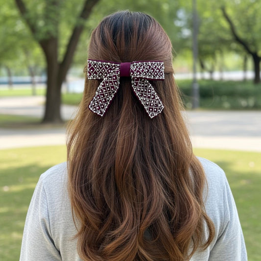 GENTIAN PIGTAIL BOW