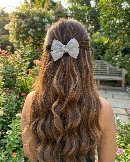 SILVERLIGHT BEJEWELLED BOW