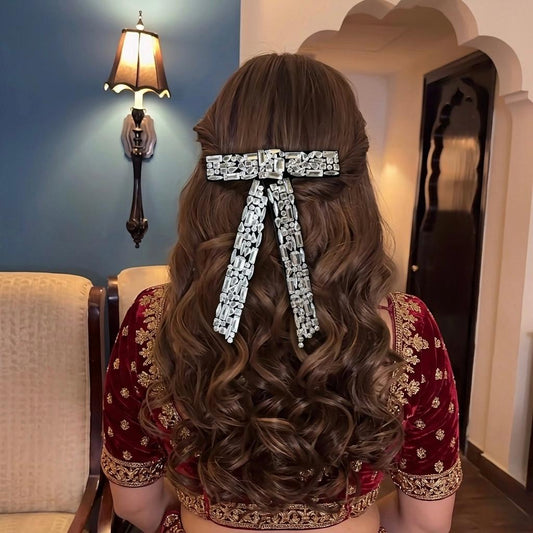 MIDNIGHT BEAUTY PIGTAIL BOW