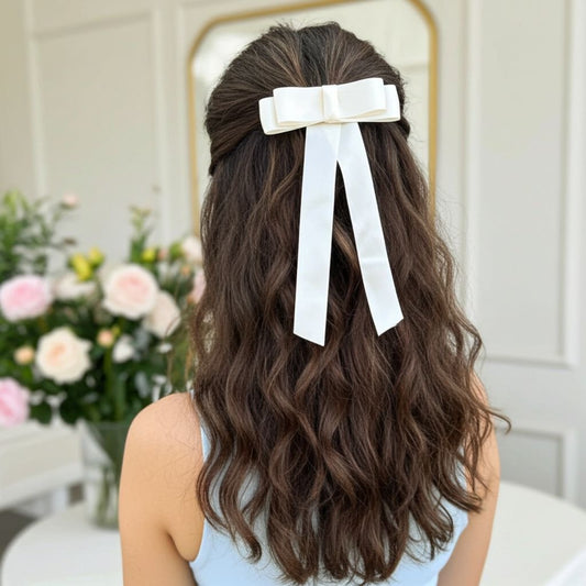 PEONY PIGTAIL BOW
