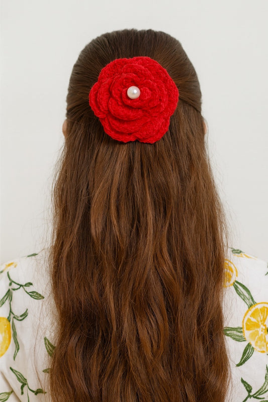 ROSE CROCHET BOW